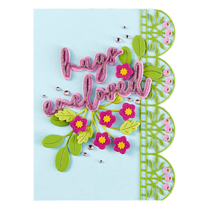 Vivid Script Sentiments Etched Dies