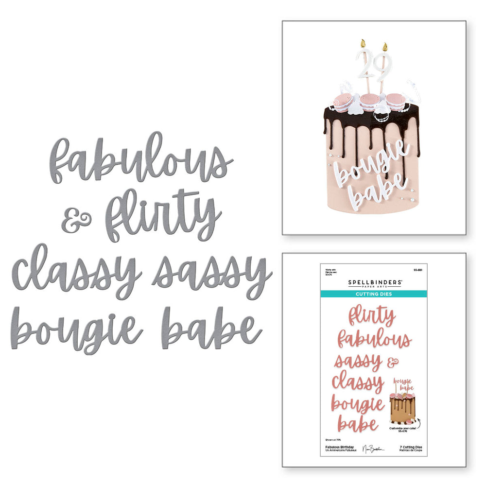 Fabulous Birthday Etched Dies by Nina Boettcher