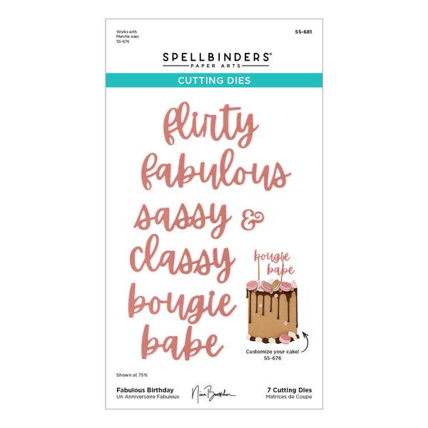 Fabulous Birthday Etched Dies by Nina Boettcher