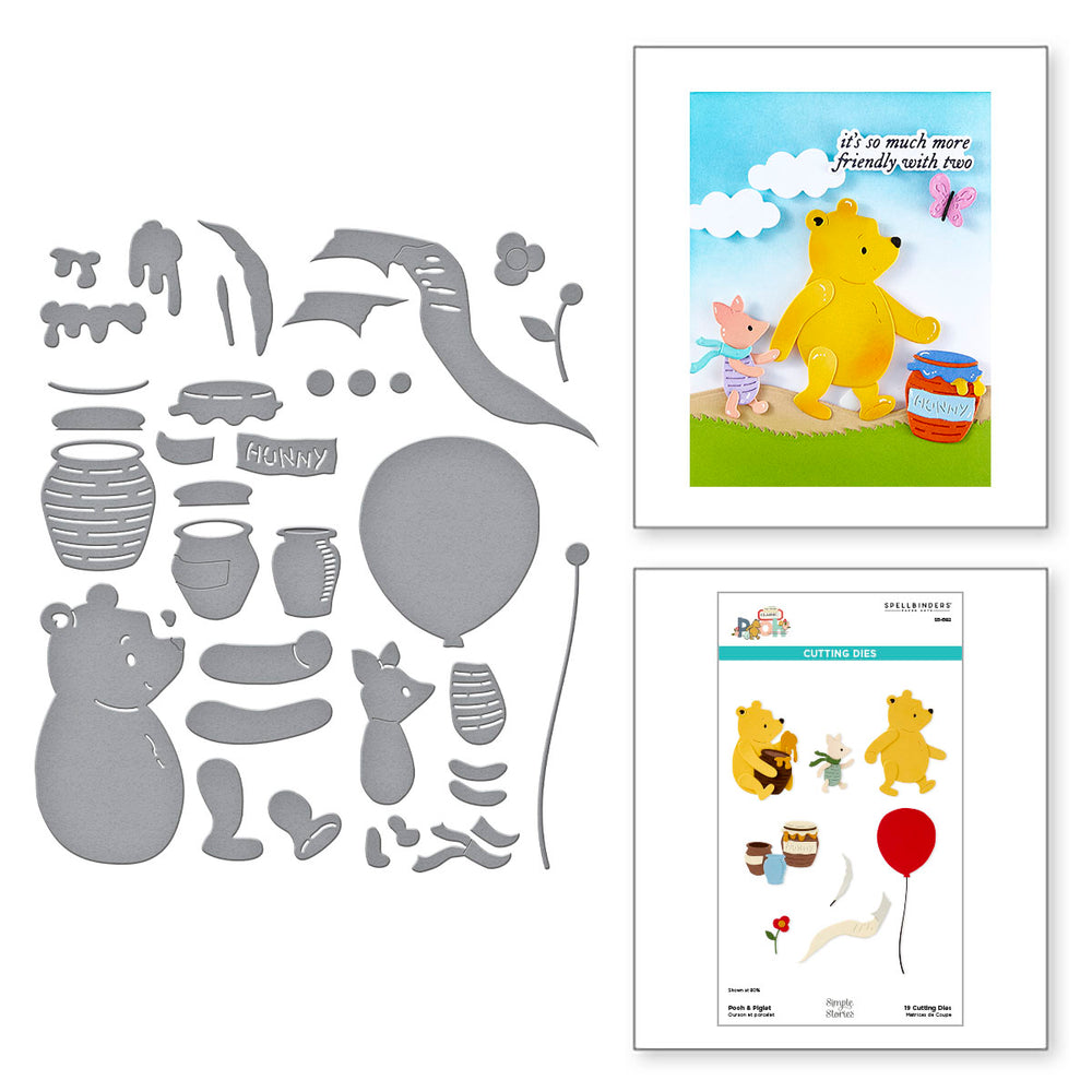 Pooh & Piglet Etched Dies with Simple Stories