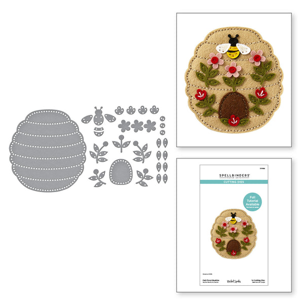 Felt Floral Beehive Etched Dies by Nichol Spohr
