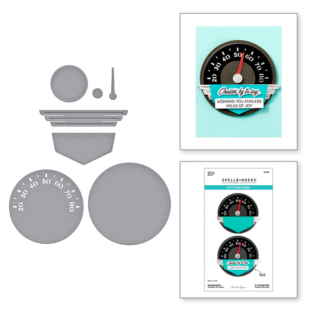 Speedometer Etched Dies by Mindy Eggen