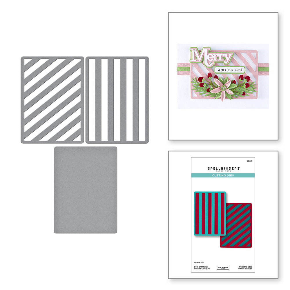Lots of Stripes Etched Dies by Lisa Horton