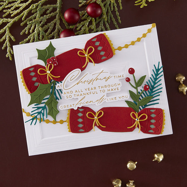 Christmas Cheer Sentiments Press + Foil Plate & Die Set by Yana Smakula