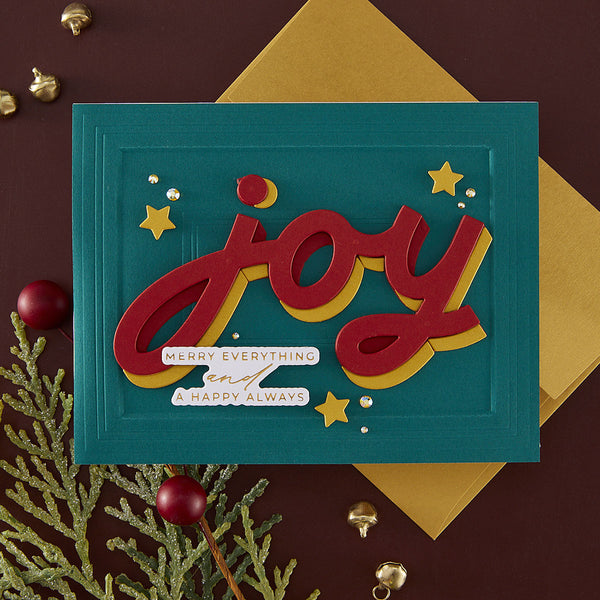 Christmas Cheer Sentiments Press + Foil Plate & Die Set by Yana Smakula