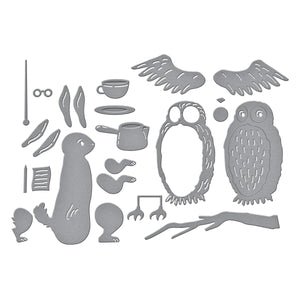 Rabbit & Owl Etched Dies with Simple Stories