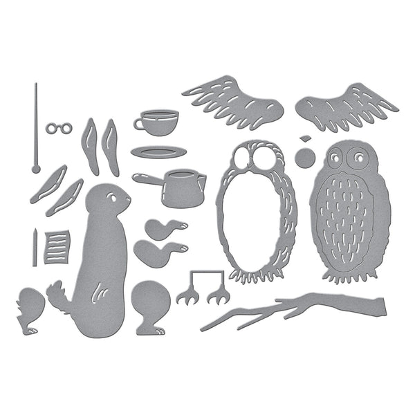 Rabbit & Owl Etched Dies with Simple Stories