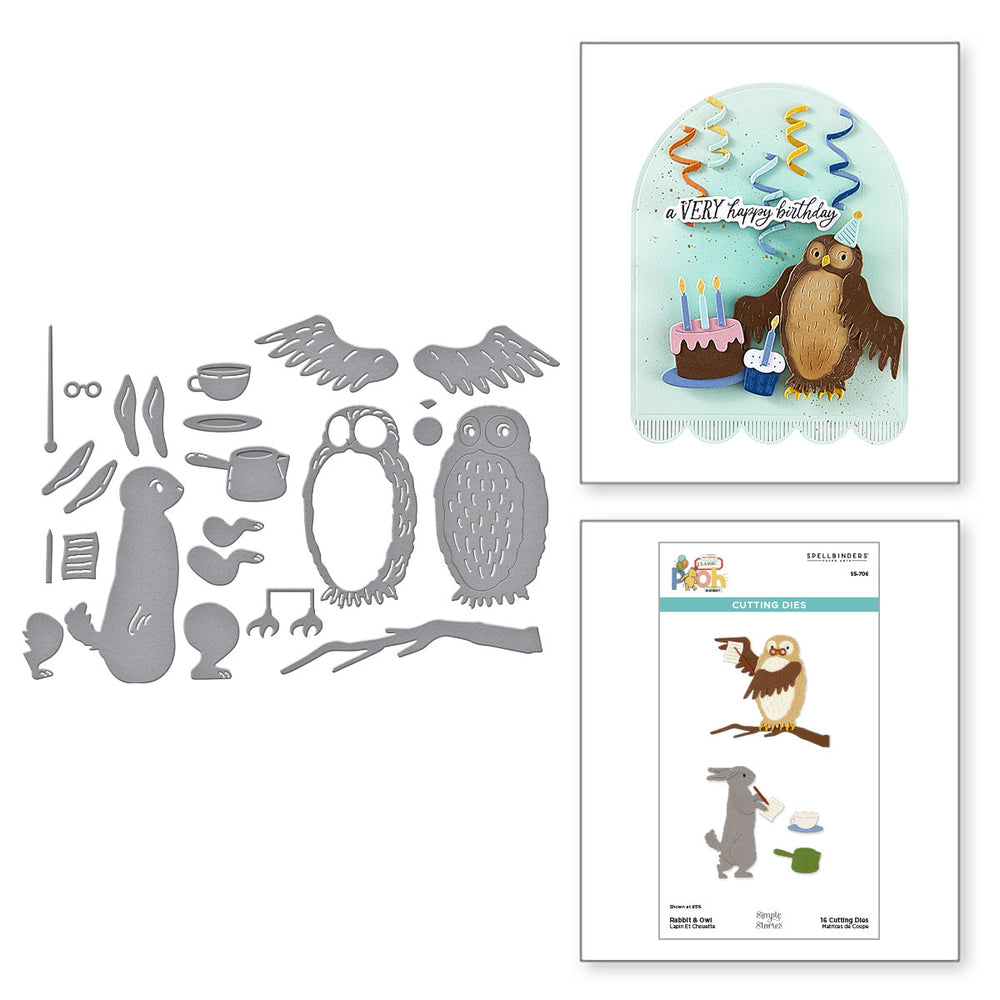 Rabbit & Owl Etched Dies with Simple Stories