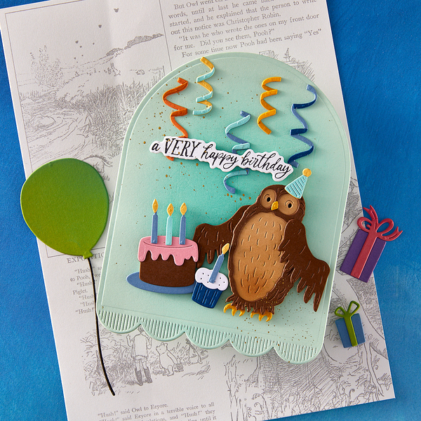 Classic Pooh Birthday Accessories Etched Dies with Simple Stories