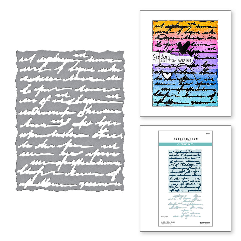 Deckled Edge Script Etched Dies