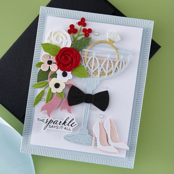 A Special Toast Sentiments Press + Foil Plate & Die Set