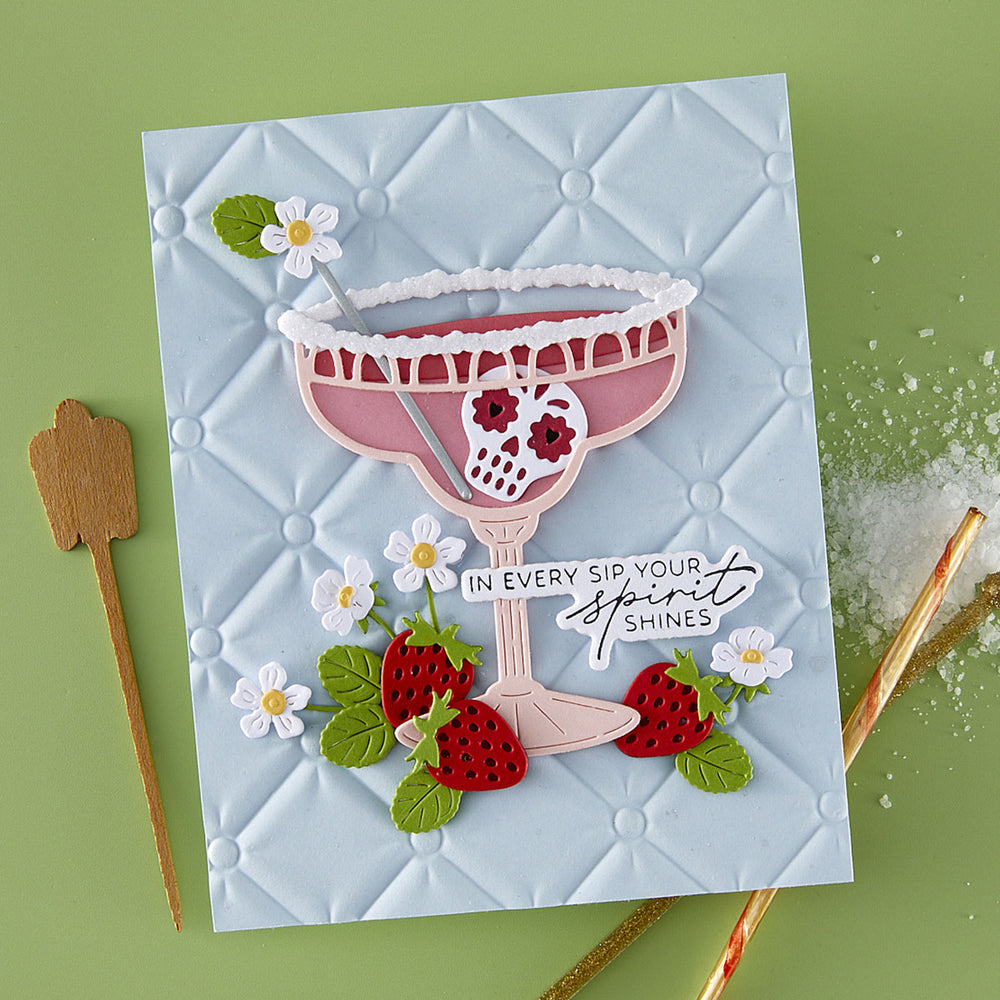 Sip Sip Ole Sentiments Press + Foil Plate & Die Set