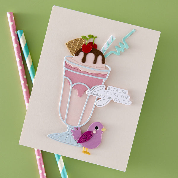 Sip Sip Ole Sentiments Press + Foil Plate & Die Set