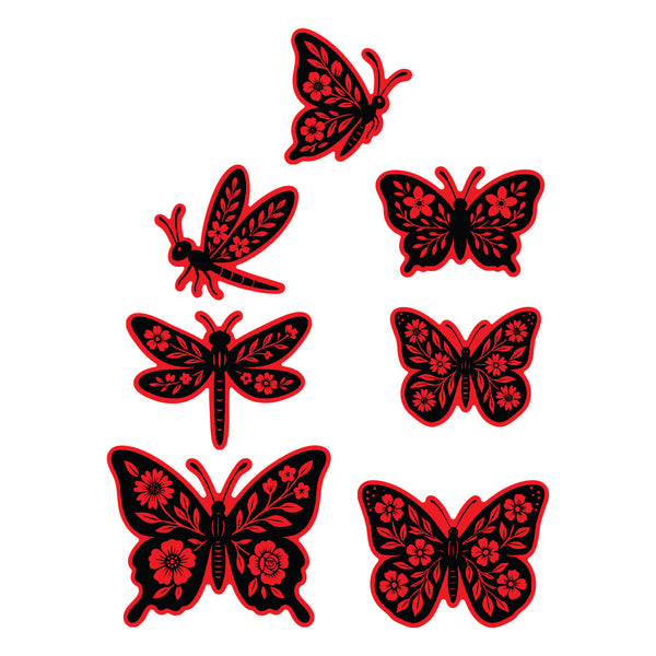 Blooming Butterflies Etched Dies for Coordinating Stamp Set by Simon Hurley