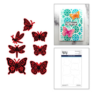 Blooming Butterflies Etched Dies for Coordinating Stamp Set by Simon Hurley