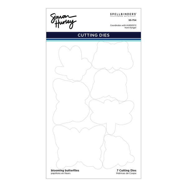 Blooming Butterflies Etched Dies for Coordinating Stamp Set by Simon Hurley