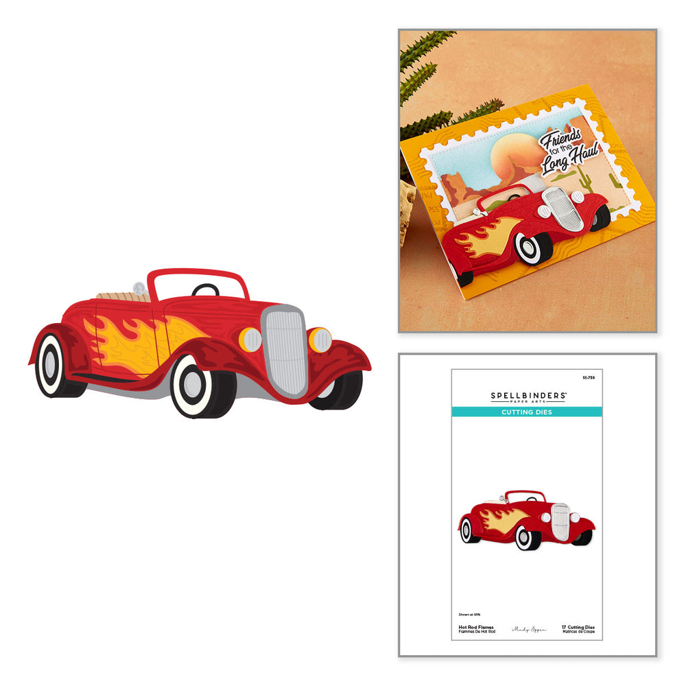 Hot Rod Flames Etched Dies by Mindy Eggen