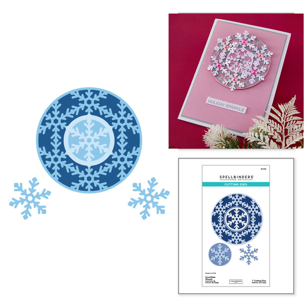 Snowflake Wreath Etched Dies by Lisa Horton