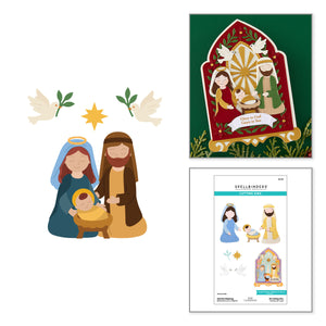 Nativity Blessings Etched Dies by Bibi Cameron