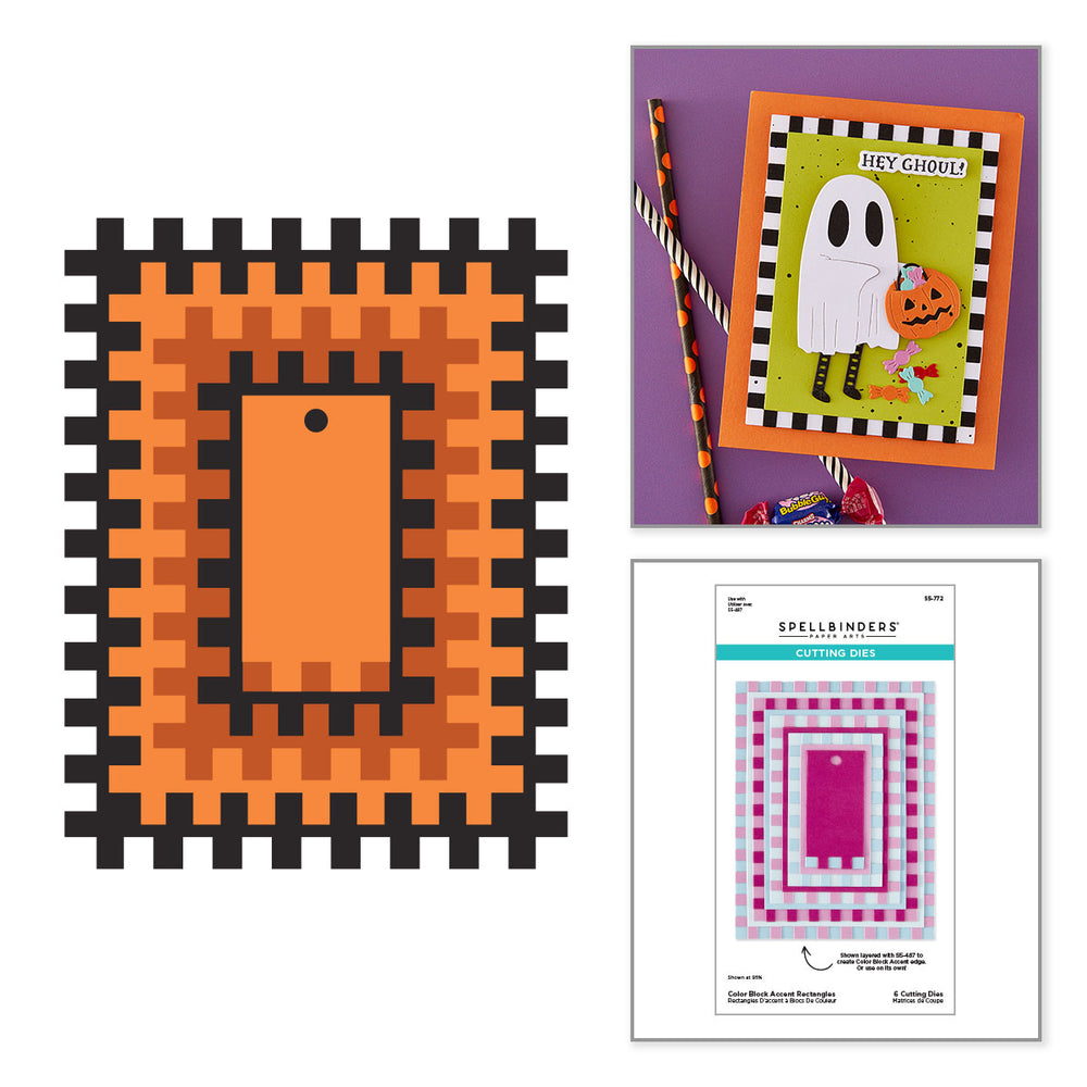 Color Block Accent Rectangles Etched Dies