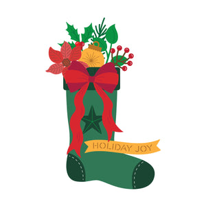 Old-Fashioned Christmas Stocking Etched Dies with Simple Stories