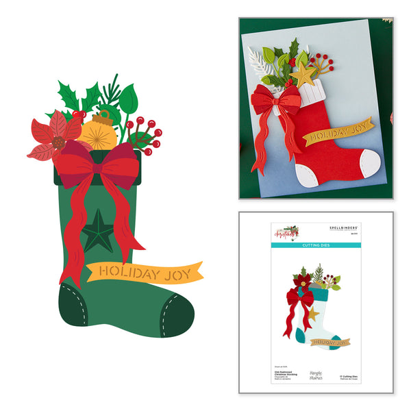 Old-Fashioned Christmas Stocking Etched Dies with Simple Stories