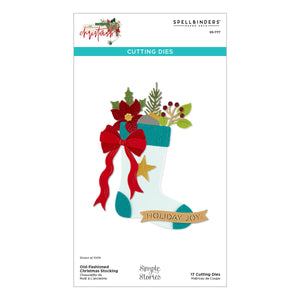 Old-Fashioned Christmas Stocking Etched Dies with Simple Stories