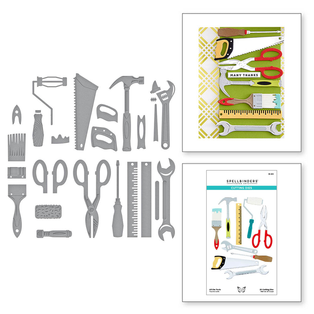All the Tools Etched Dies from the Toolbox Essentials Collection by Nancy McCabe