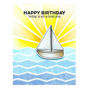 Smooth Sailing Etched Dies for Coordinating Stamp Set by Simon Hurley