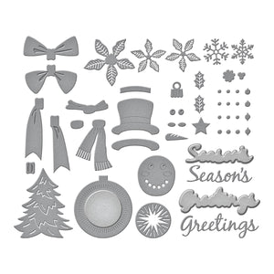 Christmas Wreath Add-Ons Etched Dies from the Beautiful Wreaths Collection by Suzanne Hue