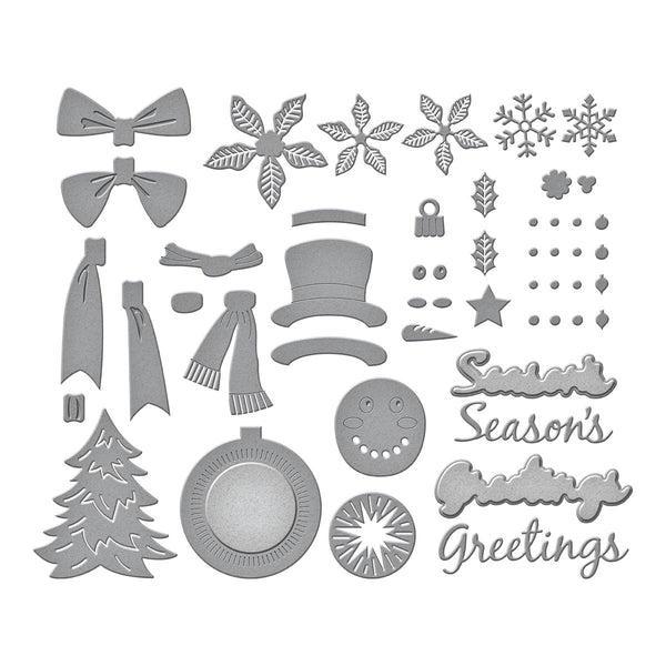 Christmas Wreath Add-Ons Etched Dies from the Beautiful Wreaths Collection by Suzanne Hue
