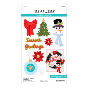 Christmas Wreath Add-Ons Etched Dies from the Beautiful Wreaths Collection by Suzanne Hue