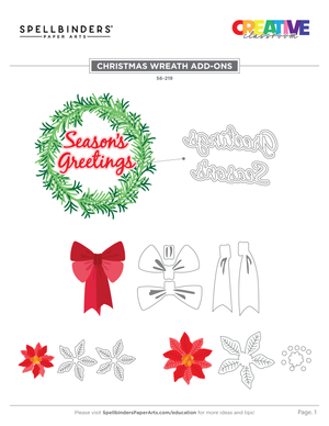 Christmas Wreath Add-Ons Etched Dies from the Beautiful Wreaths Collection by Suzanne Hue
