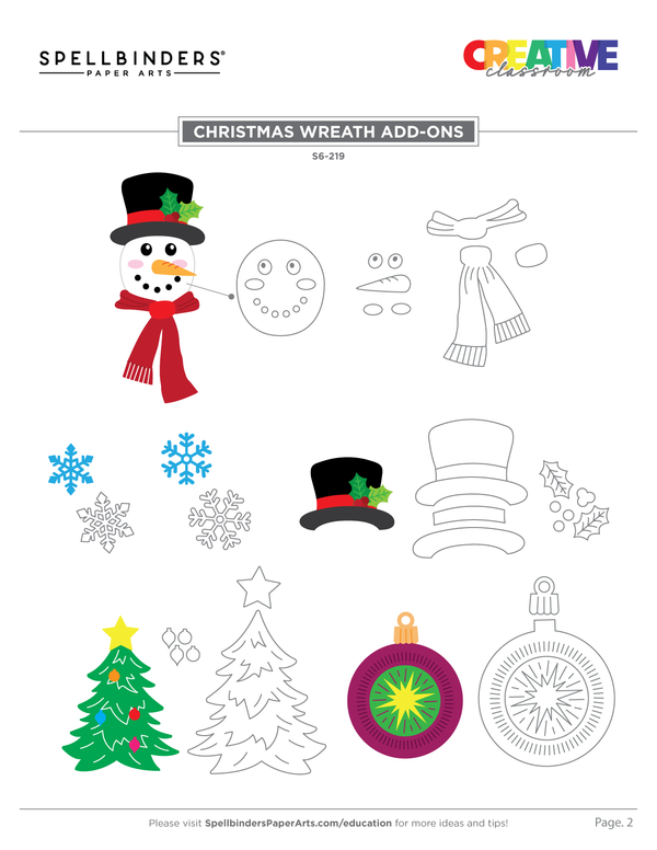 Christmas Wreath Add-Ons Etched Dies from the Beautiful Wreaths Collection by Suzanne Hue