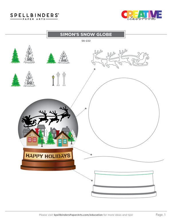 Simon's Snow Globe Etched Dies from the Simon's Snow Globes Collection by Simon Hurley