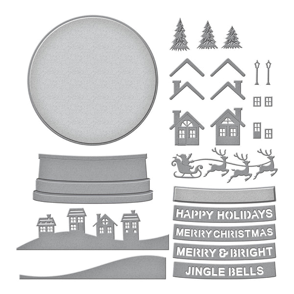 Simon's Snow Globe Etched Dies from the Simon's Snow Globes Collection by Simon Hurley