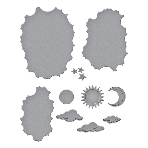 Tunnel Clouds Etched Dies from the Tunnel Scapes Collection by Vicky Papaioannou