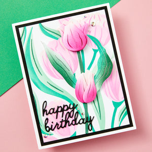 Layered Twirling Tulips Stencil from the Tulip Garden Collection by Simon Hurley
