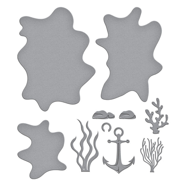 Underwater Tunnel Etched Dies from the Tunnel Scapes Collection by Vicky Papaioannou