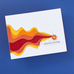 Rainbow Slice Tunnel Etched Dies from the Tunnel Scapes Collection by Vicky Papaioannou