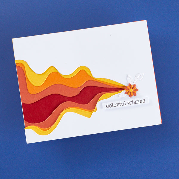 Rainbow Slice Tunnel Etched Dies from the Tunnel Scapes Collection by Vicky Papaioannou
