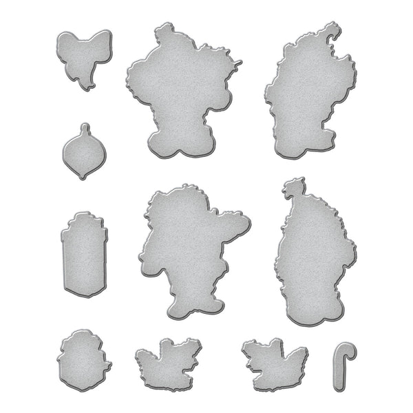 Sketched Santas Etched Dies for Coordinating Stamp Set by Simon Hurley