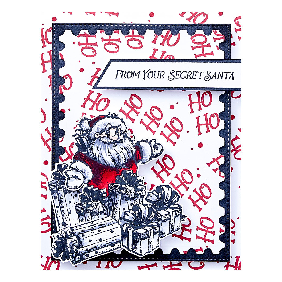Sketched Santas Etched Dies for Coordinating Stamp Set by Simon Hurley ...