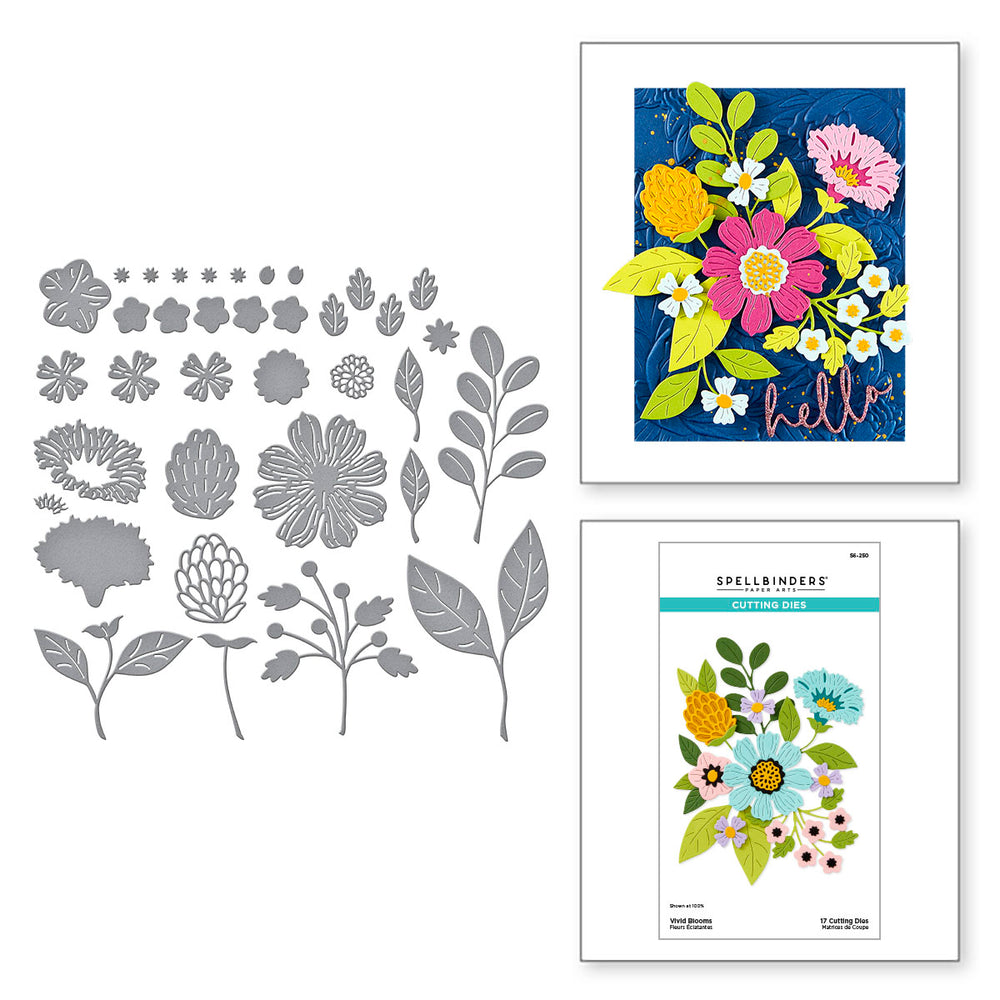 Vivid Blooms Etched Dies