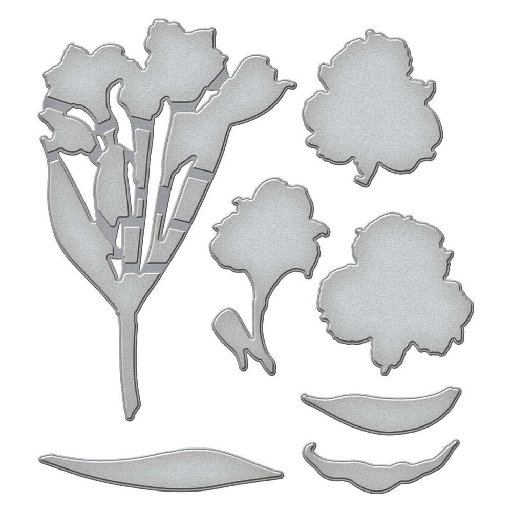 Heartfelt blooms Etched Dies for Coordinating Stamp Set By Simon Hurley