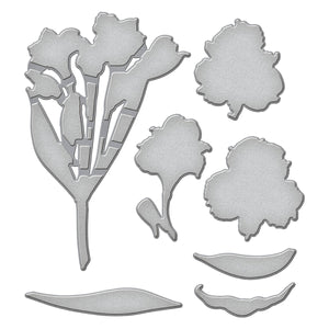 Heartfelt blooms Etched Dies for Coordinating Stamp Set By Simon Hurley