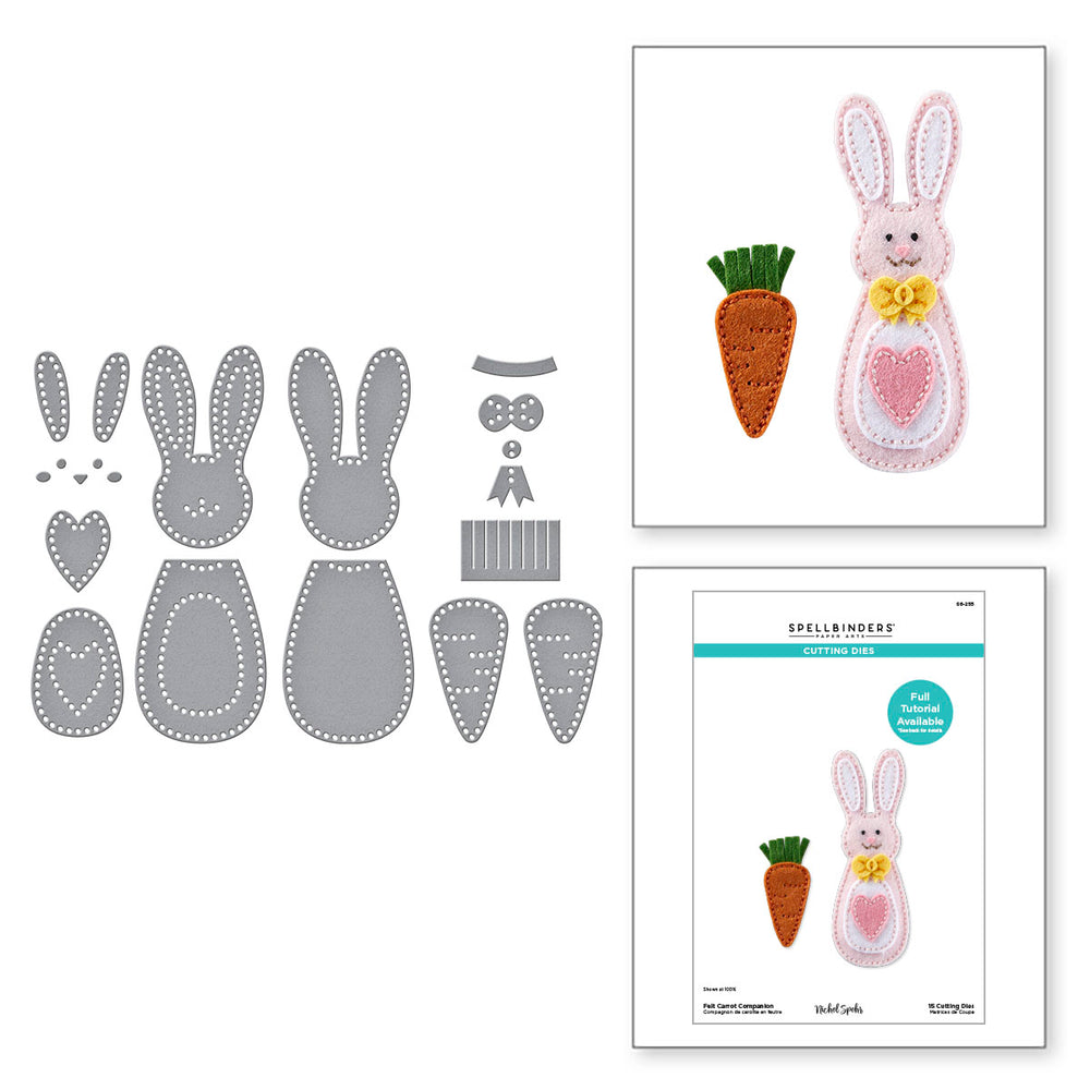 Felt Carrot Companion Etched Dies by Nichol Spohr
