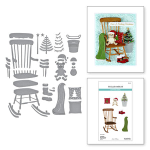 Christmas Rocking Chair Etched Dies from the Country Christmas Collection by Annie Williams