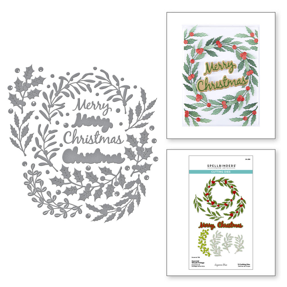 Seasonal Wreath Foliage Etched Dies by Suzanne Hue