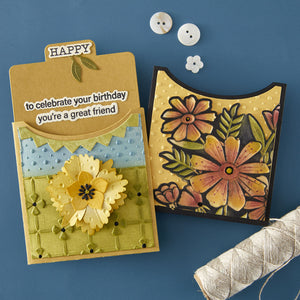 Tabbed In & Out Sentiments Clear Stamp & Die Set by Wendy Vecchi
